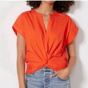 Marc New York linen woman’s V-neck top size 1x
